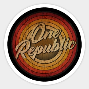 arjunthemaniac,circle retro faded OneRepublic Sticker